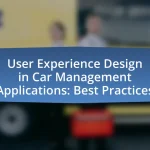 User Experience Design in Car Management Applications: Best Practices